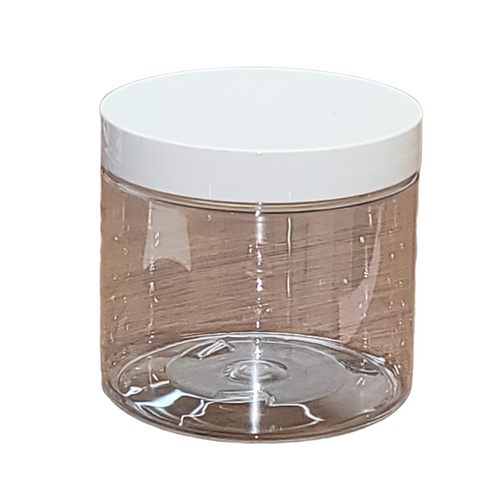 16 oz Empty Clear Plastic Jars With Cap