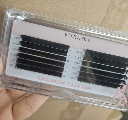 Kiara Sky Lash Extensions Cashmere Easy Fan - 0.05 - D - 14mm CED514