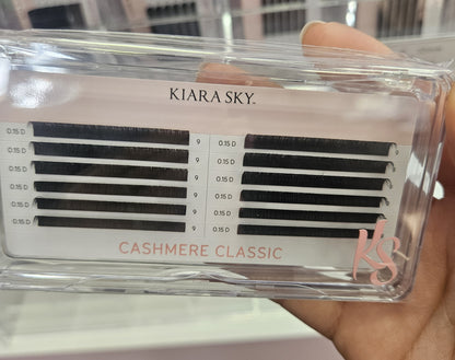 Kiara Sky Lash Extensions Cashmere Classic Thickness 0.15 Curl D Length 09mm CLD1509
