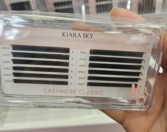 Kiara Sky Lash Extensions Cashmere Classic Thickness 0.15 Curl D Length 09mm CLD1509