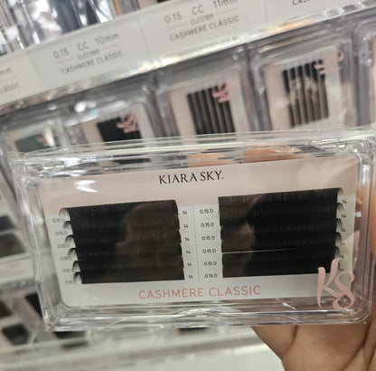 Kiara Sky Lash Extensions Cashmere Classic Thickness 0.15 Curl D Length 14mm CLD1514