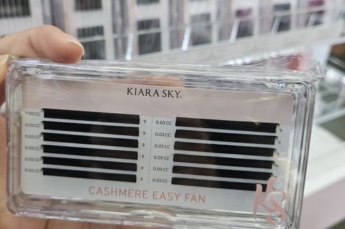 Kiara Sky Lash Extensions Cashmere Easy Fan Thickness 0.03 Curl CC Length 09mm CECC309