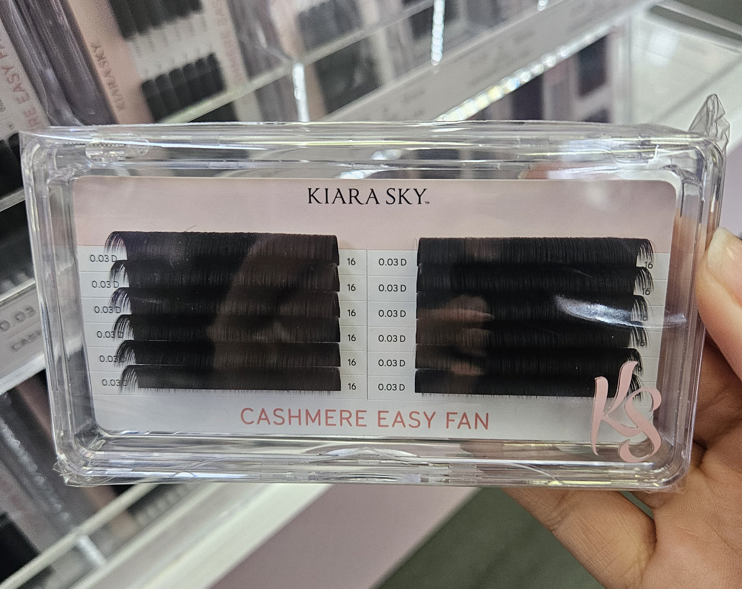 Kiara Sky Lash Extensions Cashmere Easy Fan - 0.03 - D - 16mm CED316