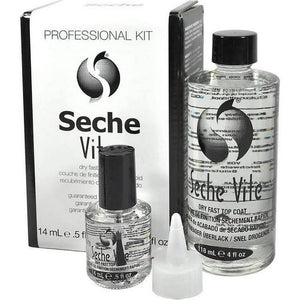 Seche Vite Dry Fast Top Coat Professional Kit 4 oz Refill-Beauty Zone Nail Supply