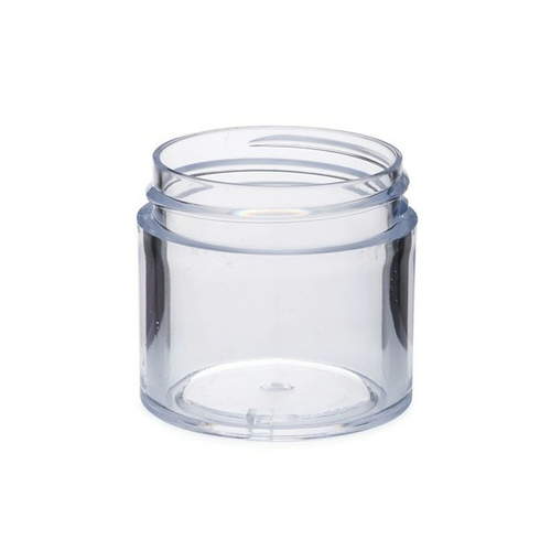 1 oz Clear Thick Wall Plastic Jars With Cap
