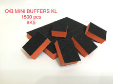 Load image into Gallery viewer, Mini Nail Buffer Orange Black Grit 1500 pc #K5 - BeautyzoneNailSupply