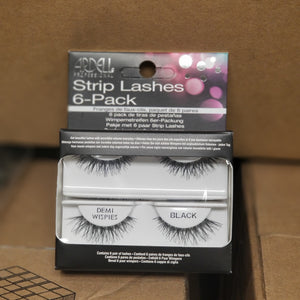 Ardell Strip Lash Natural Demi Wispies 6-Pack Black #60066-Beauty Zone Nail Supply