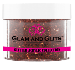 Glam & Glits Glitter Acrylic Powder (Glitter) 2 oz Golden Orange - GAC19-Beauty Zone Nail Supply