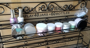 WR001 Wall Rack METAL 60 Bottle 40 JARS BLACK-Beauty Zone Nail Supply