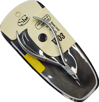 She cuticle nipper Stainless Steel V-03-Beauty Zone Nail Supply