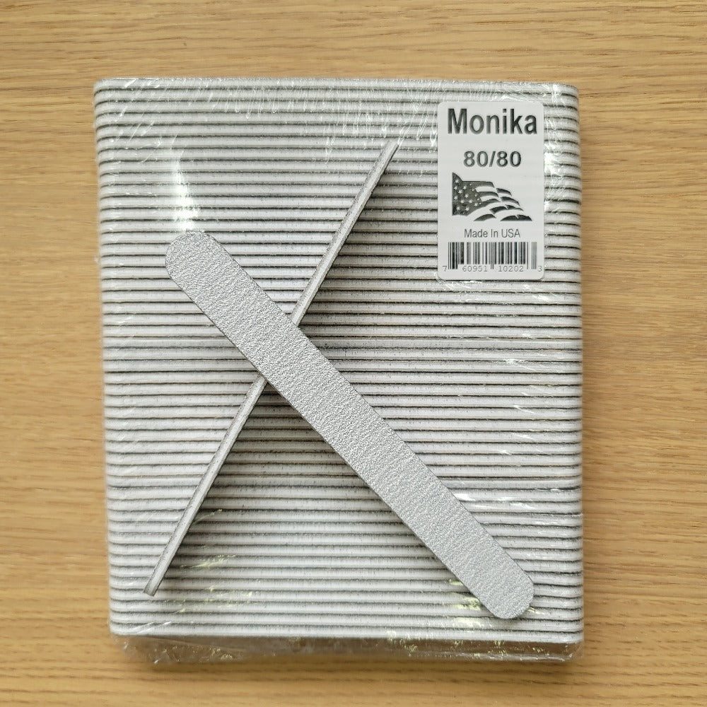 Monika Nail File Zebra 80/80 USA Pack 50 pcs F004P-Beauty Zone Nail Supply