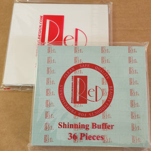 Red Nail Design Shiny Buffer Sheet 36 pc-Beauty Zone Nail Supply