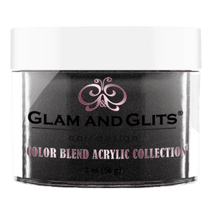 Glam & Glits Acrylic Powder Color Blend Black Mail 2 Oz- Bl3048-Beauty Zone Nail Supply
