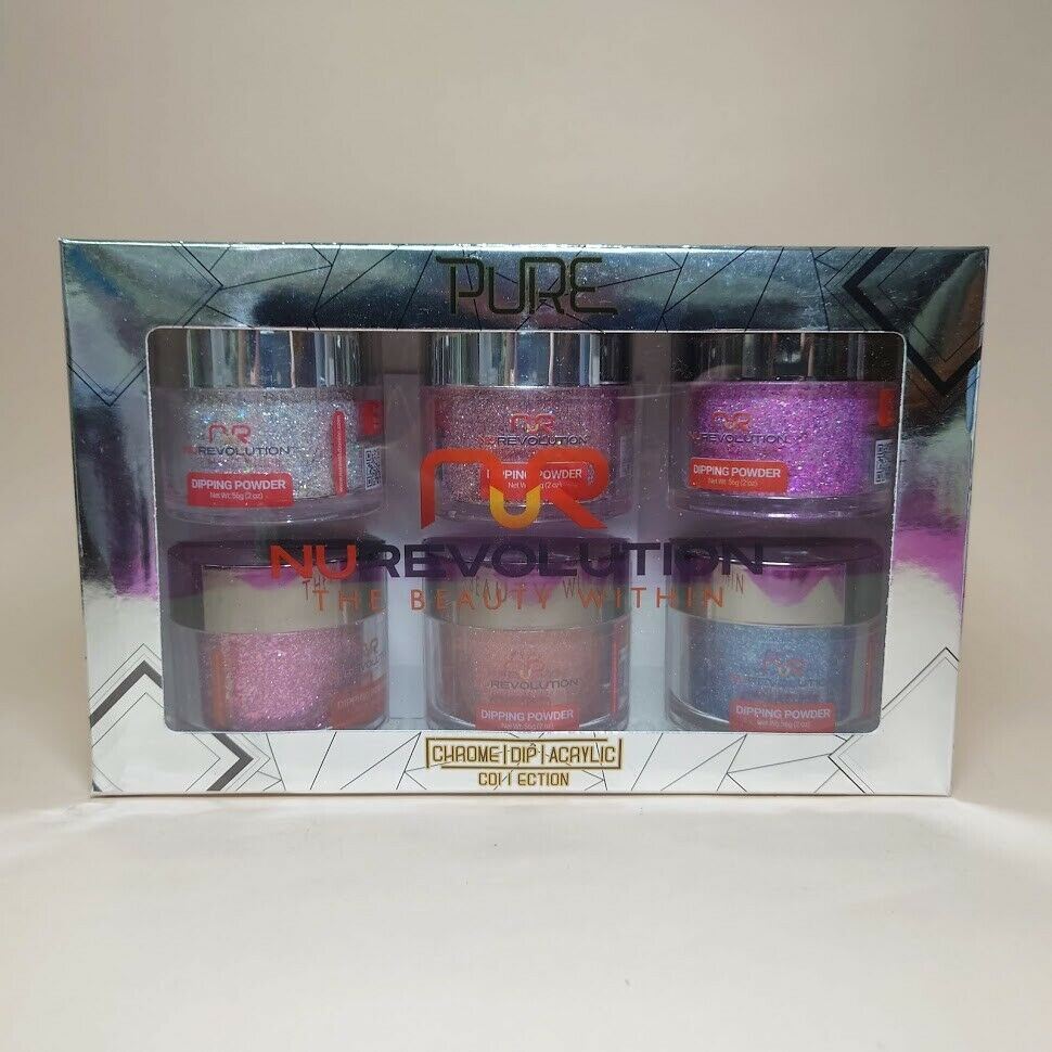 NuRevolution Acrylic/Dipping Powder/Gel Color Kit [Holo/Chrome/Mood/Magnet] SALE