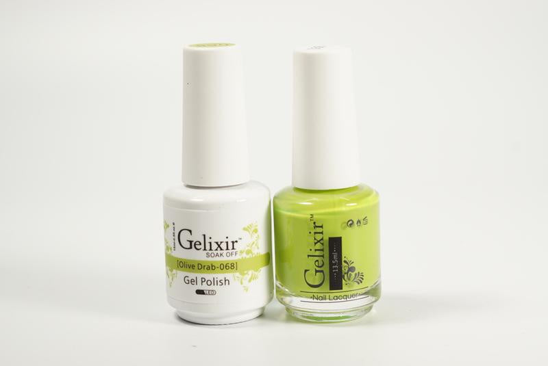 Gelixir Duo Gel & Lacquer Olive Drab 1 PK #068-Beauty Zone Nail Supply