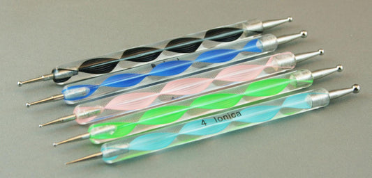 Ionica Art Dotting tool marble Acrylic handle set 5 pcs-Beauty Zone Nail Supply