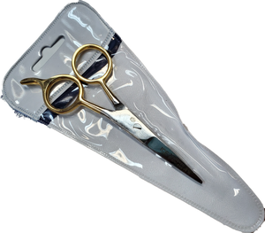 Barber Scissor 4 1/2 Gold Handle #5954-Beauty Zone Nail Supply