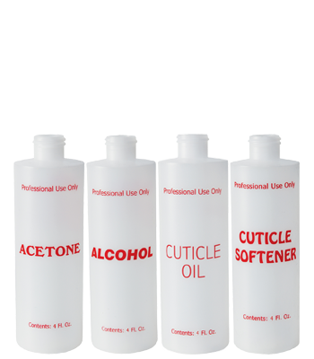 4 oz Empty Bottle Imprinted Cylinder-Beauty Zone Nail Supply