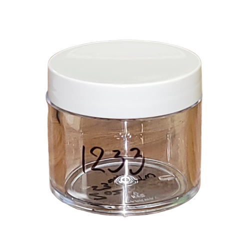 2 oz Clear Thick Wall Plastic Jars With Cap