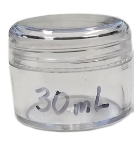 Plastic jar PB30 PS 30ML-Beauty Zone Nail Supply