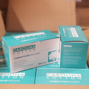 50 pc Carolina surgical disposable face masks Carbon Filter