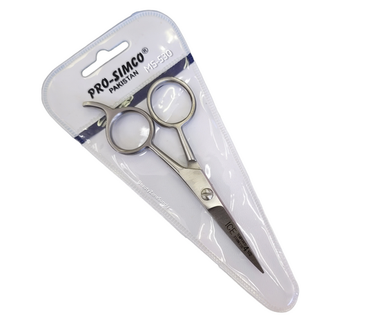 Barber Scissor ICE 4 1/2 Silver Handle MS-530