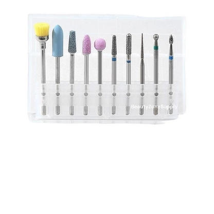 Carbide Nail Bit Diamond Clean Cuticle 3/32 Set 10 pcs A