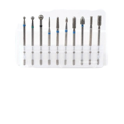 Carbide Nail Bit Diamond Clean Cuticle 3/32 Set 10 pcs B