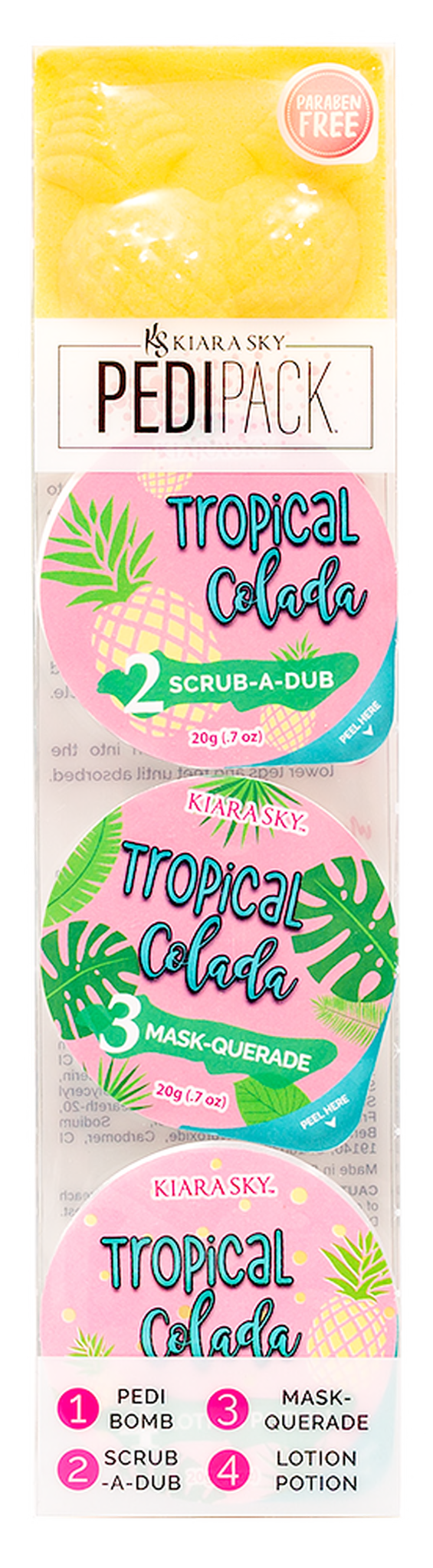 Kiara Sky Spa Pedi Set - Tropical Colada Case 25 Pack-Beauty Zone Nail Supply