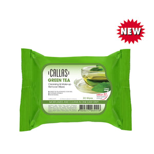 Callas Cleansing & Make-up Remover Green Tea 30 Wipes-Beauty Zone Nail Supply