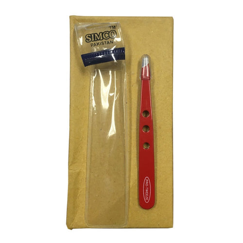 Pro-Tweeze 3 Hole Red Stainless Steel Slant Tip-Beauty Zone Nail Supply