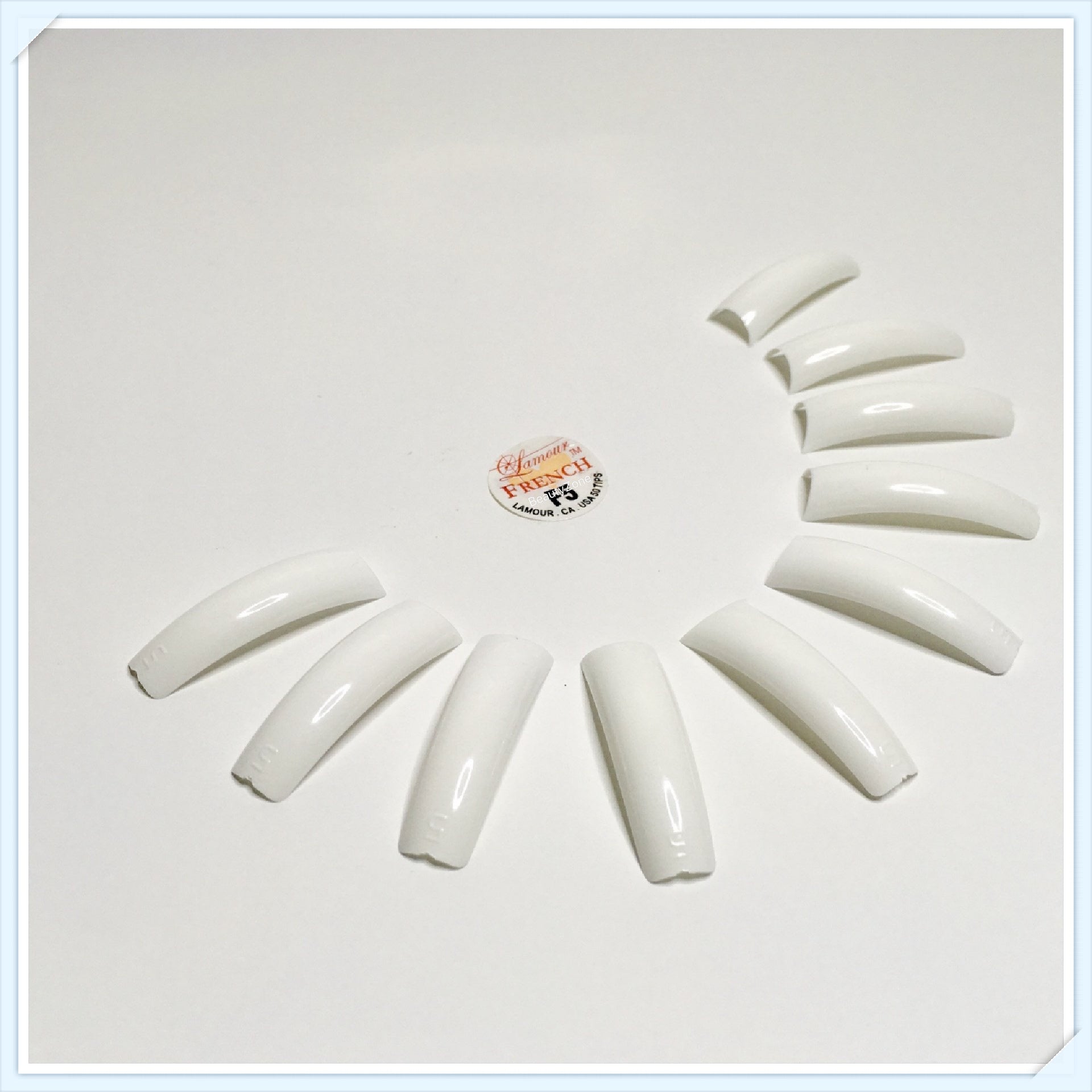 Lamour Snow Red French Tip 50 pc / Bag-Beauty Zone Nail Supply