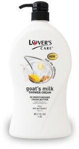 Lover's Care Goat's Milk Shower Cream Almond Oil & Cocoa Butter 1200 mL. 40.7 oz  #232US