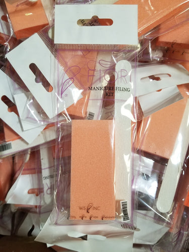 Fiori Manicure Kit 2 (Orange Buffer-File) #W16-Beauty Zone Nail Supply