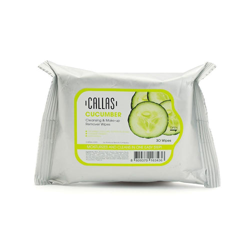 Callas Cleansing & Make-up Remover Cucumber 30 Wipes-Beauty Zone Nail Supply