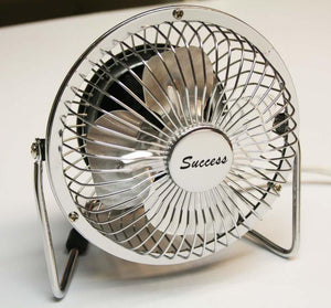 Success chrome metal 5" table fan #6962-Beauty Zone Nail Supply