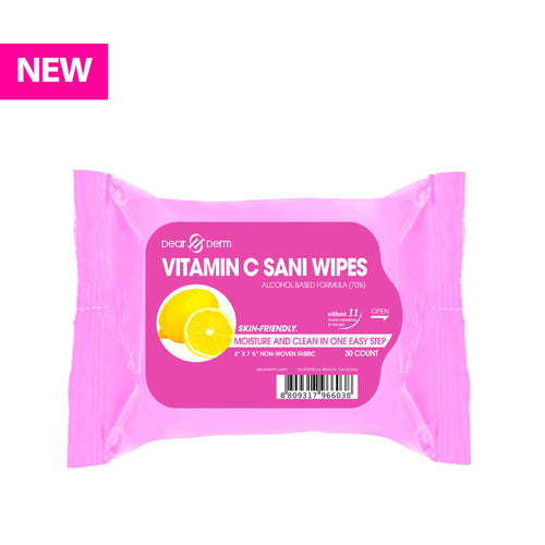 Dearderm Vitamin C Sani Wipes 70% alcohol 30pcs-Beauty Zone Nail Supply