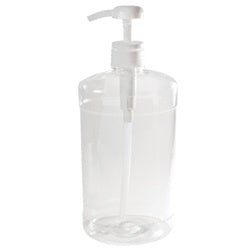 30 oz clear lotion dispenser empty bottle with pump B19-Beauty Zone Nail Supply