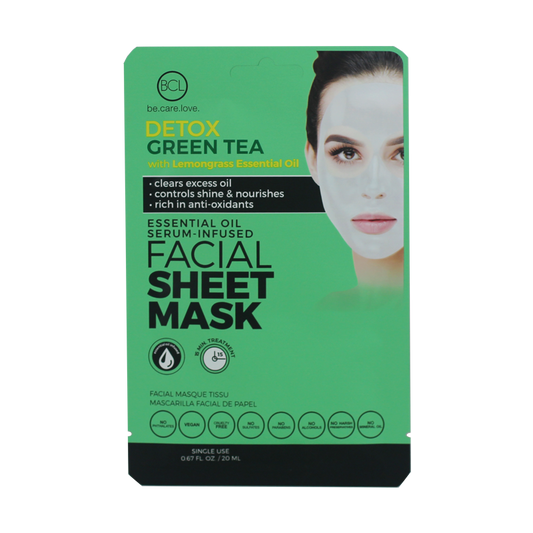 BCL Essential Oil Facial Sheet Mask - Green Tea-Beauty Zone Nail Supply