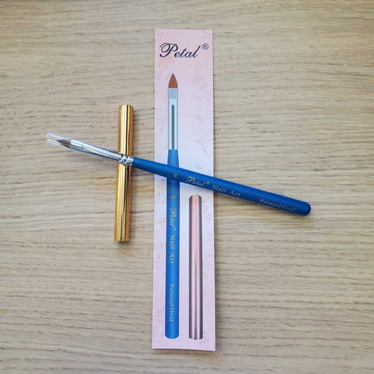 #8 Petal Nail Art Brush Pointed Oval With Cap-Beauty Zone Nail Supply