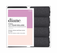 Load image into Gallery viewer, Diane Black Foam Rollers 1 1/4&quot; 8 Pack #D1919B