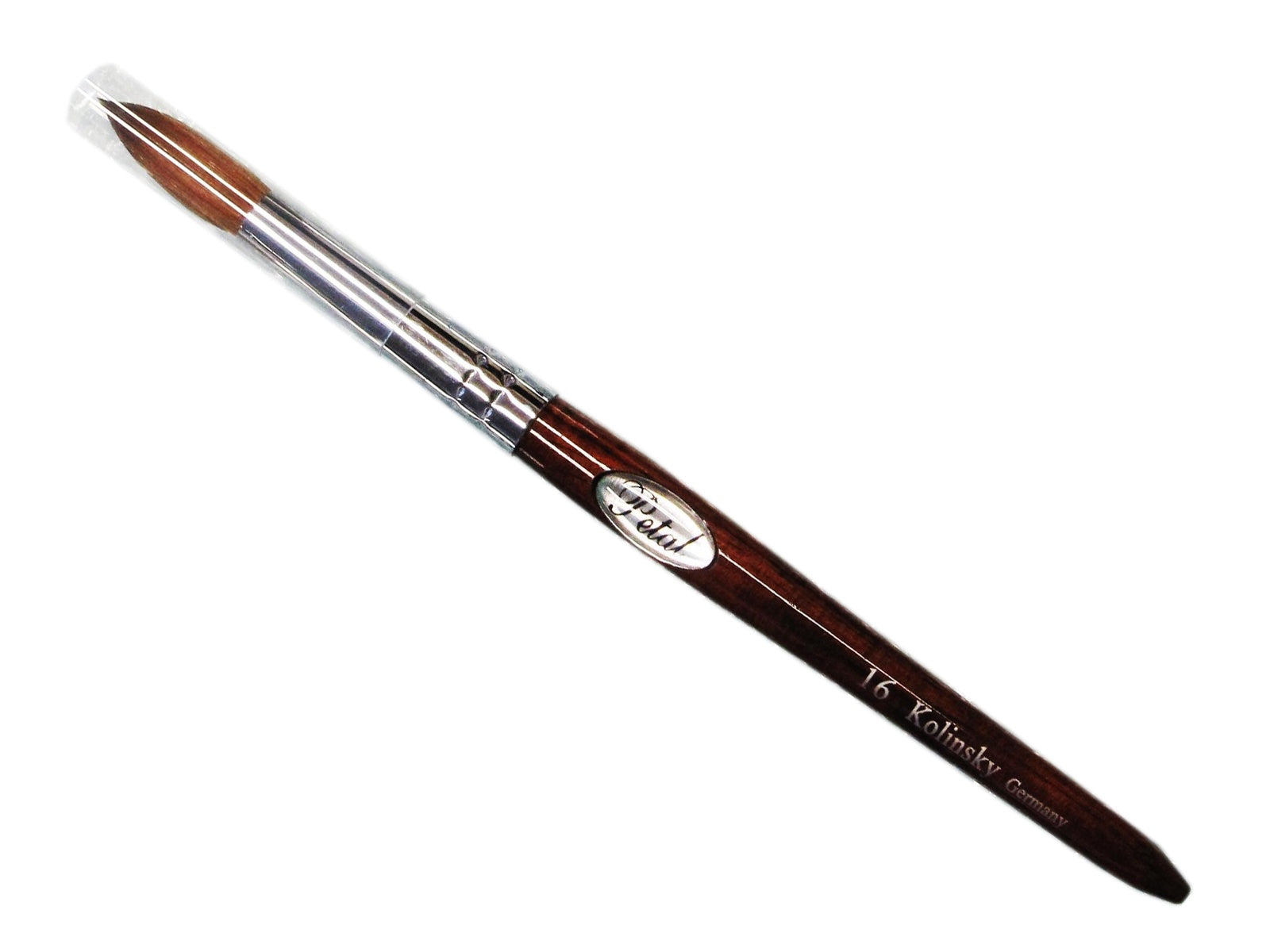Petal acrylic nail brush kolinsky red wood size 16 - BeautyzoneNailSupply