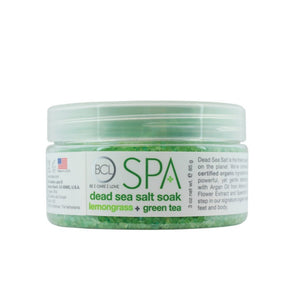 BCL SPA Dead Sea Salt Soak Lemongrass + Green Tea 3oz-Beauty Zone Nail Supply