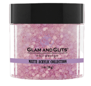 Glam & Glits Matte Acrylic Powder 1 oz Bubble Gum-MAT624-Beauty Zone Nail Supply