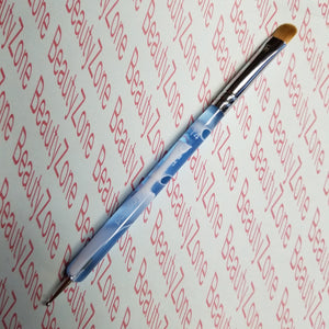 Nail French Brush kolinsky TRI-7F Blue Marble Size 14 - BeautyzoneNailSupply