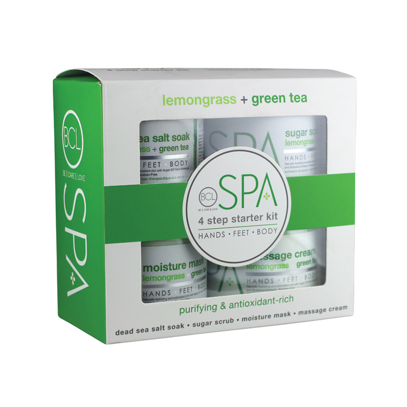 BCL SPA Lemongrass + Green Tea 4 Step Starter Kit-Beauty Zone Nail Supply