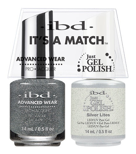 ibd Advanced Wear Color Duo Silver Lites 1 PK-Beauty Zone Nail Supply