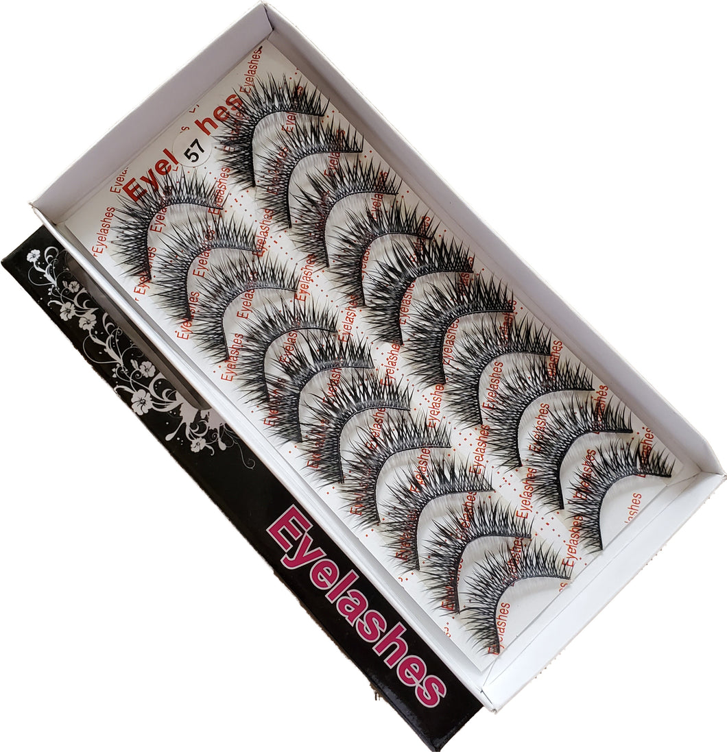 BeautyZone Best Fake False Eyelashes 10 Pair #57-Beauty Zone Nail Supply