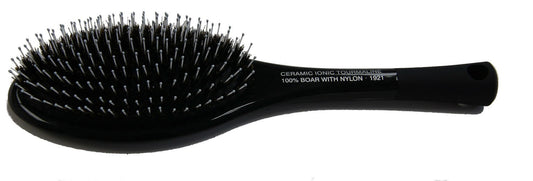 IB 1921 BLK CERAMIC OVAL PADDLE PORCUPINE BRUSH-Beauty Zone Nail Supply