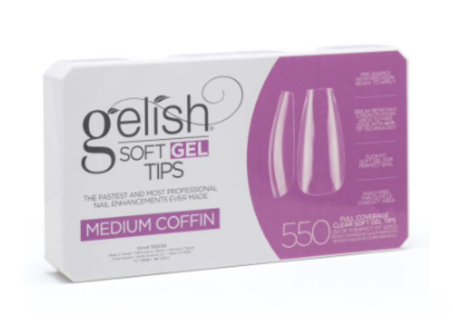 Harmony Gelish Soft Gel Tips [7 Shapes] -Box Of 550 Tips *New - Updated*